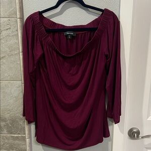 Karen Kane Women's Deep Wine Blouse